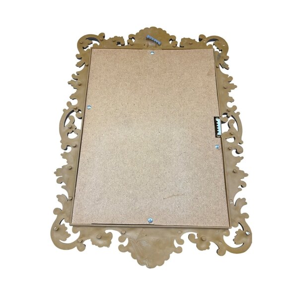 Vtg Homco Gold Ornate Wall Mirror & Shelf Hollywood Regency - Picture 4 of 7